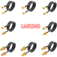LMR240 Cable SMA Male to SMA Male Plug Connector LMR-240 50-4 Low Loss RF Coaxial Cable Pigtail WiFi Router Antenna LSR240