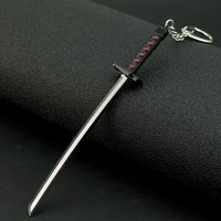 Anime BLEACH Keychains Kurosaki Ichigo Zangetsu Pendant Keyring for Men Backpack Cosplay Accessories Cool Jewelry New