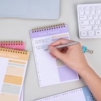 Daily to-Do Notebook, Daily Planner, Spiral Bound to-Do List Notebook, for Classroom/Office, Work Schedule Planning, Task List