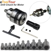 Mini perceuse électrique mandrin pince filetée 0.6mm-6mm B10 montage connecteur conique tige arbre moteur avec adaptateur clé outil électrique