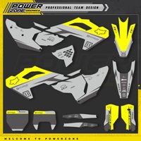 Zestawy naklejek graficznych PowerZone Custom Motorcycle do motocykli Husqvarna, naklejki na roczniki 2023 2024 2025 TC FC 125-450CC 24-26 TE FE