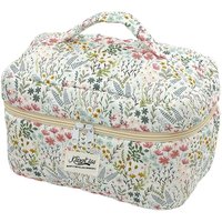 Cotton Floral Print Quilted Makeup Bag Multiple Sizes Multi-functional Leopard Print Cosmetic Bag Handheld Clutch Bags Travel