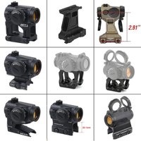 Tactical T01 T02 2MOA Red Dot Sight 1x22 Reflex Optics Riflescopes 1.54" 1.93" 2.26" UNITY Riser Mount with Original Marking