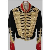Men's Military Hussar Jacket Historical Napoleonic Uniform Coat Victorian Civil War Imperial Officers Parade Drummer Costume