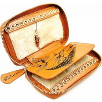 Fly Fishing Sequin Bait Lure Fishhook Storage Bag,Fly Dryer Flies Felt Cowhide Wallet,Fishermen Hook Wallet,stream Bait Tackle