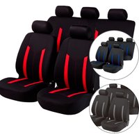 AUTOKING – ensemble de housses de siège de voiture universelles en Polyester, accessoires d'intérieur de voiture, Style Sport adapté à la plupart des coussins de siège de voiture SUV Van