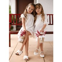 Ali Co SS26 classic style red and blue string shirt shorts and overalls brother and sister matches clothing