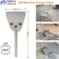 SDS Max Floor Scraper Chisel 140x320mm Tile Thinset Adhesive Removal Tool for Rotary Demolition Hammer