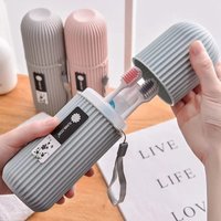 1/2pcs Portable Toothpaste Toothbrush Protect Holder Case Travel Camping Storage Box Organizer Travel Toiletries Storage Cup
