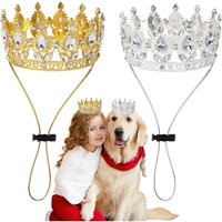 Funny Pet Crown Hat Adjustable Birthday Party Supplies For Dogs Cats Cute Photo Prop Costume Christmas Halloween Holiday Decor