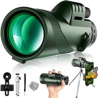 80*100 HD With smartphone stand and tripod Powerful Binoculars Long Range Portable Monocular or Camping Tourism Outdoor