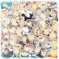 50PCS Cartoon Seal Stickers Graffiti Stickers DIY Diary Phone Case Handmade Scrapbook Aesthetic Stickers