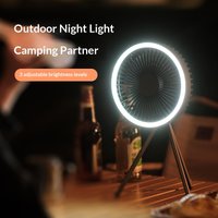 HOMEFISH Portable Rechargeable Camping Fan 4000mAh 10000mAh Wireless Ceiling Desktop Fan with Power Bank LED Light