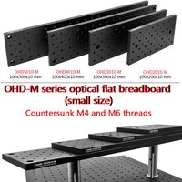Optical Flat Solid Aluminum Breadboard Matrix Aluminum Breadboard M4 M6 High-Density Taps Thread Optical Experimental 300x100mm