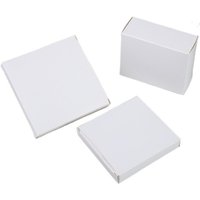 50pcs Length21-21.3cm(8.26-8.38inch)White Paperboard Box Blank Rectangular Sample Handmade Soap Party Gift Small Packaging Boxes