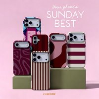 Burgundy Stripes For Case For iPhone 17 16 15 Pro Max TPU & Anti-Scratch Outer Shell Raised Screen Edge Stylish Design