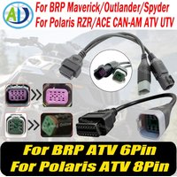 For BRP ATV Maverick/Outlander/Spyder Diagnostic Cable 6+8Pin For Polaris RZR/ACE CAN-AM ATV UTV OBD2 Scanner Connector Cable