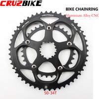 CRUZbike Road Bike Chainring 50-34T Chain Wheel Double Disc Bicycle Crown For 9/10/11/12 Speed Crankset