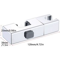 Adjustable Shower Brackets for Rectangular Shower Rail Kit 1PC Shower Head Holder Sprayer Fixed Base Bathroom Accessories
