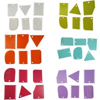 Pottery Plastic Scraper Tools Cake Pastry Clay Sculpture Tooth Shape Pottery Clay Sculpture Carving Tool DIY Clay Texture Scrape