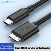 10Gbps Type C To Micro B USB3.0 Cable HDD Cable 3A Hard Disk Drive Fast Transfer Data Cord For Laptop Phone External Disk Tablet