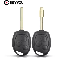 KEYYOU 3 Button For Ford Mondeo Focus 2 3 Festiva Fiesta Transit Key Remote Uncut FO21 HU101 Blade New Remote Car Key Case Shell