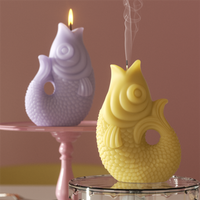 Nicole Lucky Goldfish Candle Silicone Mold DIY Scented Candle Making Mold Home Decor Candle Making Supplies