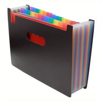 Document Organizer, 12 Pocket Expandable Folders, Portable A4 Letter Paper Size, With Cover and Color Labels.