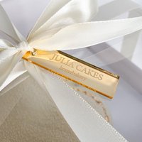 30 Pcs Personalized Lettering Name Gold Mirror Wedding Party Decor Baby Shower Gift Tags Clothing Labels Trademarks Custom Logos