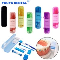 8pcs/Box Orthodontic Oral Care Kit Clean Braces Portable Travel Toothbrush Mirror Interdental Brush Supplies Floss Thread Tool