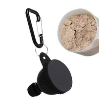 50ml Protein Powder Funnel with Carabiner - Moistureproof Portable Supplement Container for Travel, Gym, Outdoor, Camping, Beach