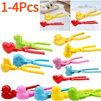 1-4Pcs Duck Rice Mold DIY Snowball Maker Rice Ball Mold with Handle Winter Snow Toys Cute Animal Rice Shaper for Kids and Adults