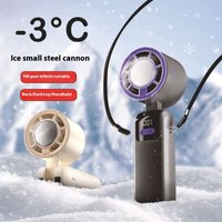 New handheld cooling fan with 100 levels of cooling and folding, portable turbo fan fan