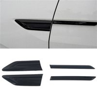 For Volkswagen VW Tiguan 2017 -2023 Black Exterior Side Wing Fender Emblem Badge Stickers Cover Trim ABS Plastic Accessories