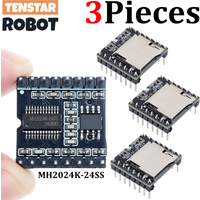 TENSTAR 3pcs DFPlayer V3.0 MH2024K-24SS Chip Mini MP3 Player Module TF Card U Disk DF Player Audio Voice Module Board