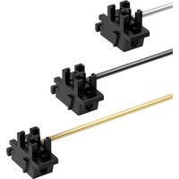 DUROCK Plate Mount Stabilizers V3, Innovative Pre-clipped Stem for Minimum Wire Wobble 2U 6.25U 7U Plate Keyboard Stabilizers V3