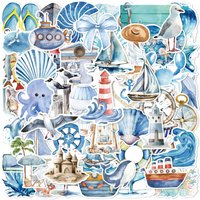 50Pcs Cartoon Ocean Journey Graffiti Stickers Stationery DIY Notebook Laptop Suitcase Phone Decoration Sticker Kids Toys