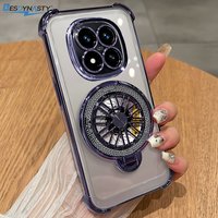 For Redmi Note 15 Pro 5G Note 15 Pro Plus Note14PRO Case Gyro Holder Camera Protection Plating Airbag Transparent Back Cover
