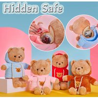 30/40cm Plush Bear Hidden Safes Storage Safe Compartment Sight Secret Stash Box Creative Gift for Money Jewelry Kids Doll Bear