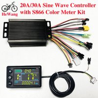 AliExpress NONE 20A/30A E-Bike Sine Wave BLDC Controller with S866 Color Meter Kit 350W-1500W for UART Communication Protocol Electric Scooter