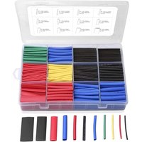 580/328/164PCS Heat Shrink Tubing 2:1Wire Cable Wrap Assortment Electric Insulation Tube Kit 5 Color 8 Size