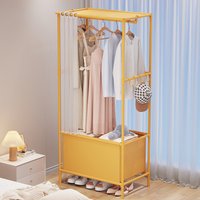 Bedroom Wardrobe Clothes Closet Easy Assembly Storage Cabinet Sturdy Space Saving Small Apartment Rental Ready Home Household