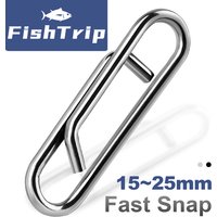 FishTrip Fishing Snap Heavy Duty Fast Power Clip Stainless Steel Saltwater Terminal Tackle