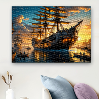 Jigsaw Puzzle Sailboats On The Sea Scenes Stress-Relieving Fun Family Game Highly Popular Among Puzzle Enthusiasts Home Decor