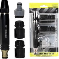 4-piece set Adjustable Car Wash Water Gun High Pressure Metal Car Wash Straight Nozzle Washer Spray Sprinkler Car Washing Tool