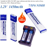 Chewing gum rod battery 1.2V NI-MH rechargeable battery 1400mAh NI-MH 7/5 F6 for Walkman Portable CD MD Player NI-MH charger