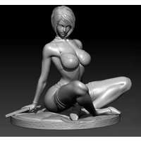 1/24 Scale Resin Figure Model Kit Game Character GK Miniature Mysterious Spy Female Gunner Unassembled Unpainted Free Shipping