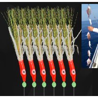 10Packs Bait Rigs, Fishing Bait Rigs,Fishing Rigs with Sharp Hooks ,Soft Octopus Lure Surf Fishing Rigs Fish Skin Feather Hooks