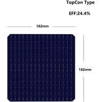 40pcs Mono Crystalline Silicon Solar Cells N Type 182mm x 182mm TOPCon 24.4% High Efficiency 8.06W/pcs