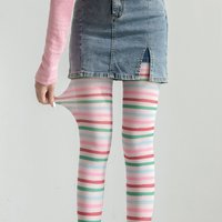 Personalized Colorful Horizontal Stripes Women's Pantyhose Thin Summer Candy-colored Lovely Style Tights